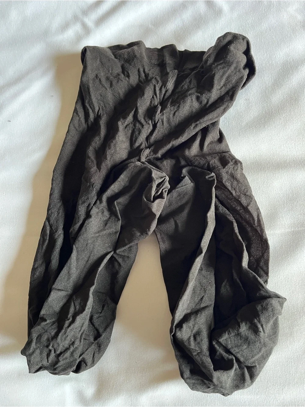 Solid Black Opaque Full Footed Tights Stockings Pantyhose Stretch